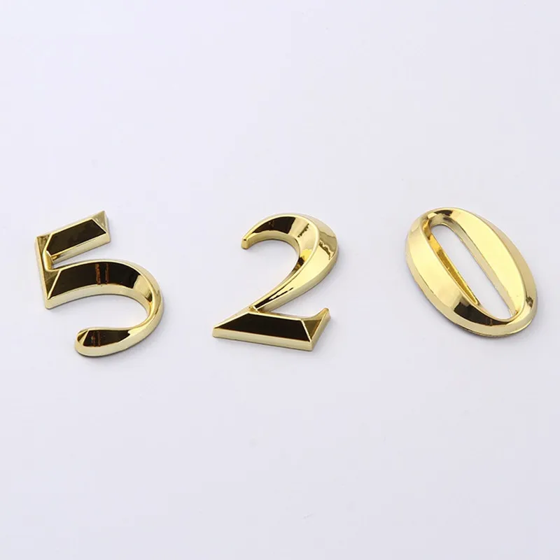1pc Gate Digits 0 to 9 Plastic Number Tag Numeral Door Plaque House Drawer Sign Plating Hotel Home Sticker Address Door Label For House Number Signs Door Signs House Numbers House Wall Plaques Number Plate