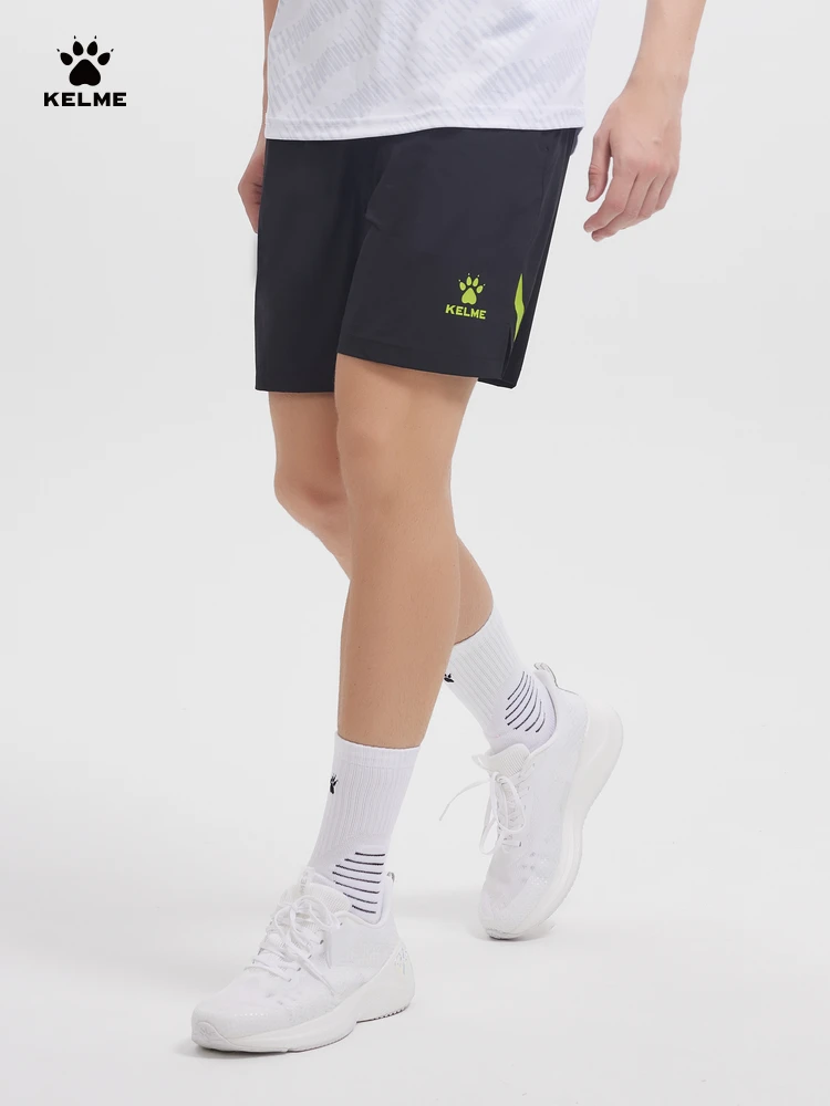 Kelme Football Training Shorts Men's Stitching Split Shorts Woven Sports Breathable Outdoor Running Pants
