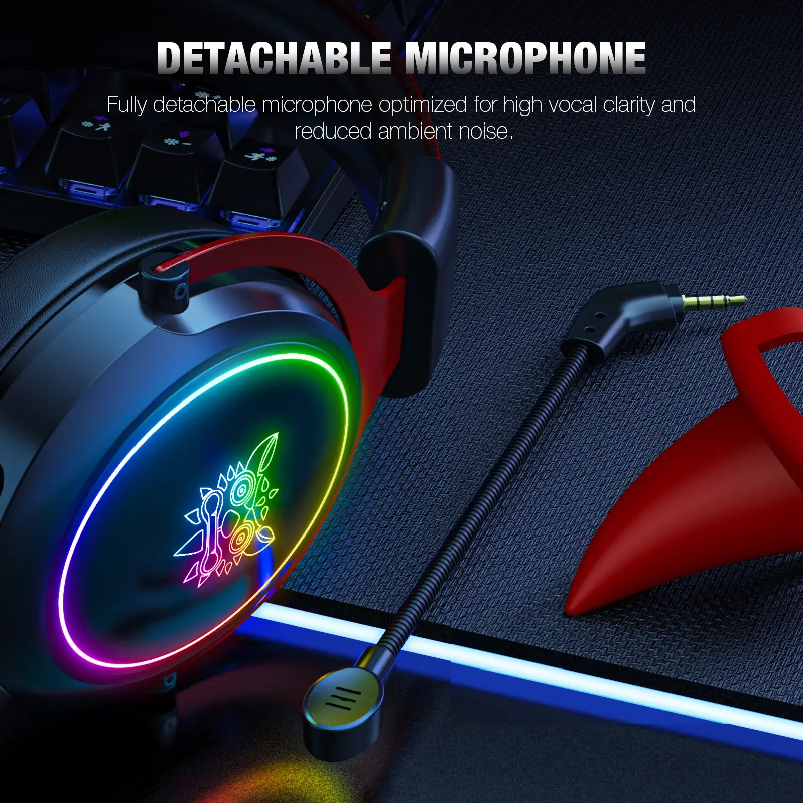 سماعات رأس للألعاب RGB سلكية