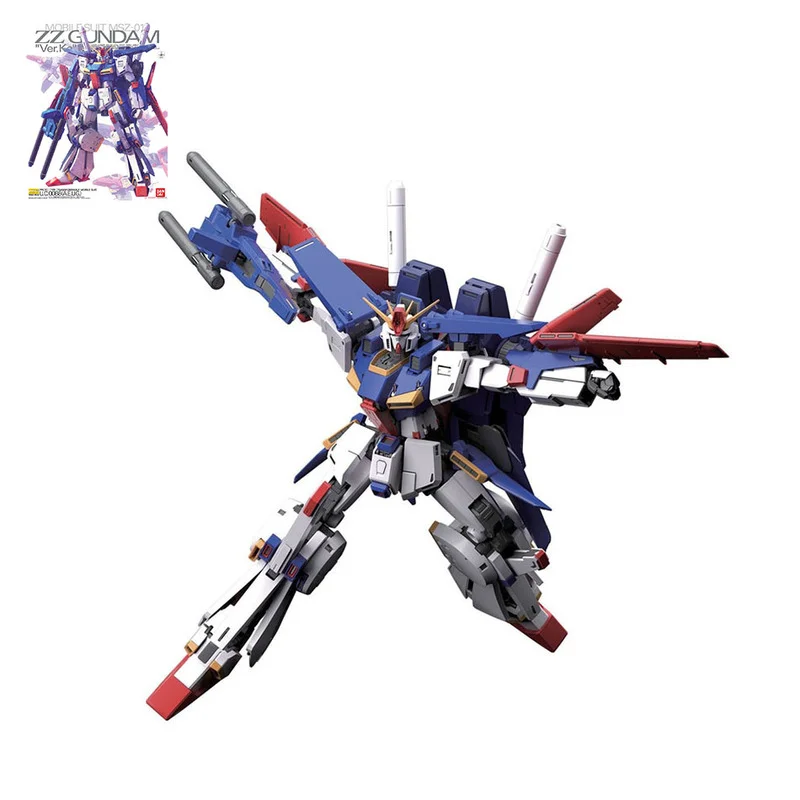 BANDAI ZZ Gundam MG 1/100 MSZ-010 Ver. Детская сборная игрушка Ka Модель робот аниме экшн-фигурки