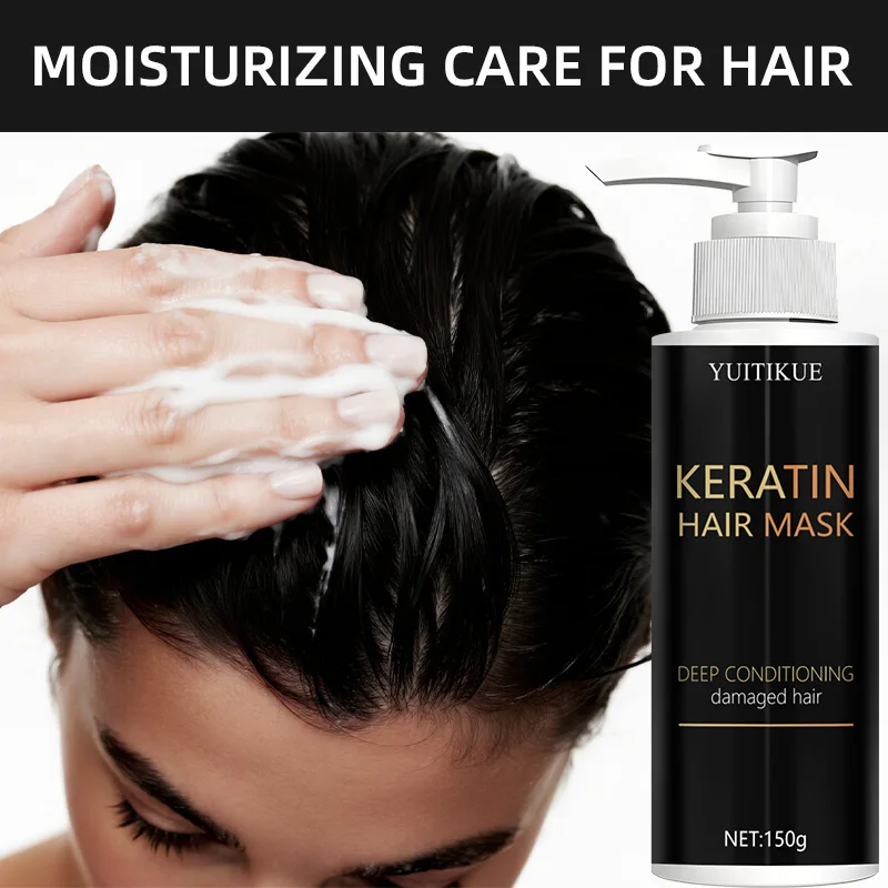 Keratin Hair Mask, a 4-in-1 moisturizing hair mask that improves hair shine and is especially suitable for dry and coarse hair.