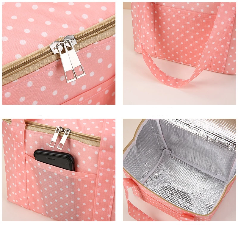 Lunch Bag Bento Bag Cooler Bag Large Capacity Oxford Cloth Thermal Lunch Bags Portable Insulation Food Storage Container Bento Box Cooler Bag for Picnic Travel