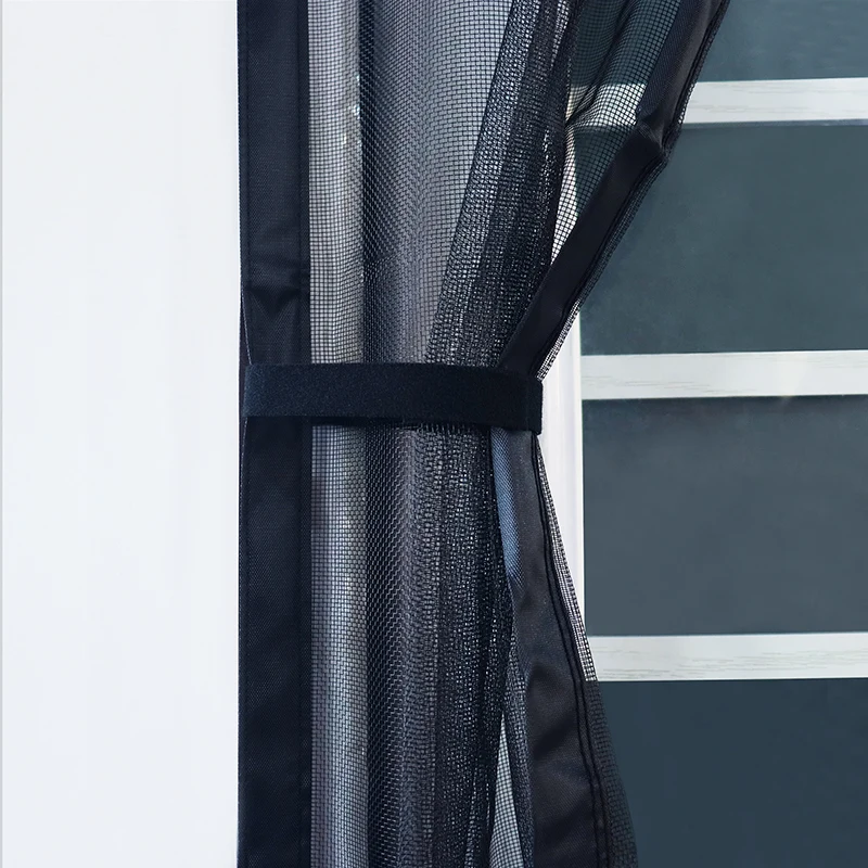 Schermo magnetico per porta Zanzariera per insetti Tenda per insetti volanti neri Chiusura automatica Maglia invisibile per cucina soggiorno interno 4