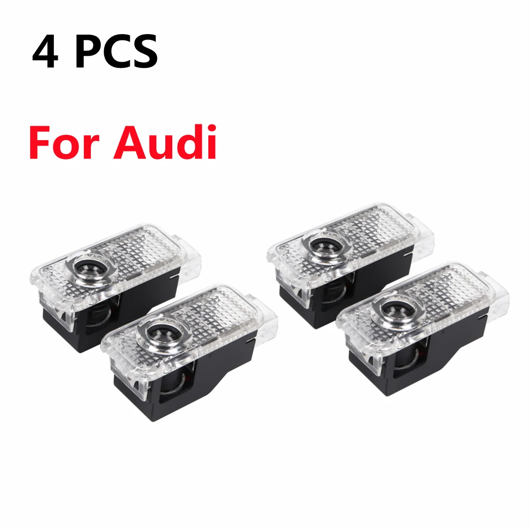 4X Led Projector Lamp Ghost Shadow Logo Car Door Welcome Light For Audi Sline A1 A3 A4 A5 A6 A7 Q3 Q5 Q7 A8 R8 B5 B6 B8 C5 C8 8P |