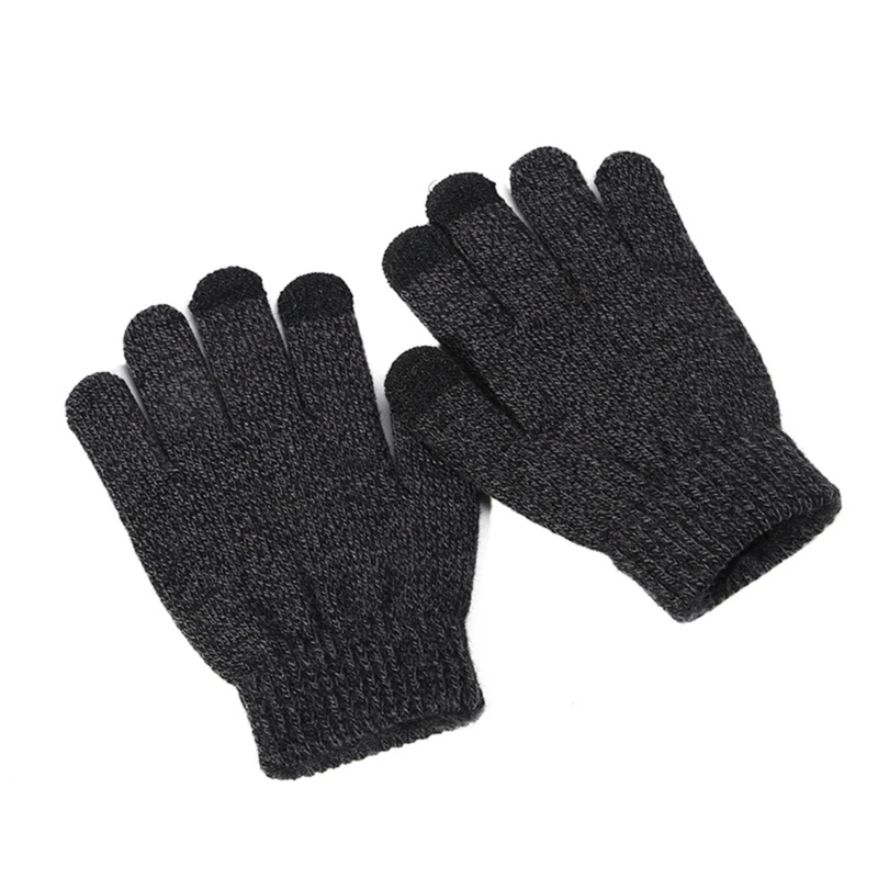 

Kids Winter Gloves Wear-resistant Touchscreened Mittens Warm Soft Lining Gloves Comfortable Knit Glove Outdoor Essential