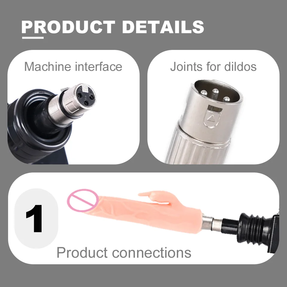 Automatic Telescopic Sex Machine 3XLR Dildos Attachments Soft Simulation Penis Sex Toys for Women G Spot Play Toys for Adult