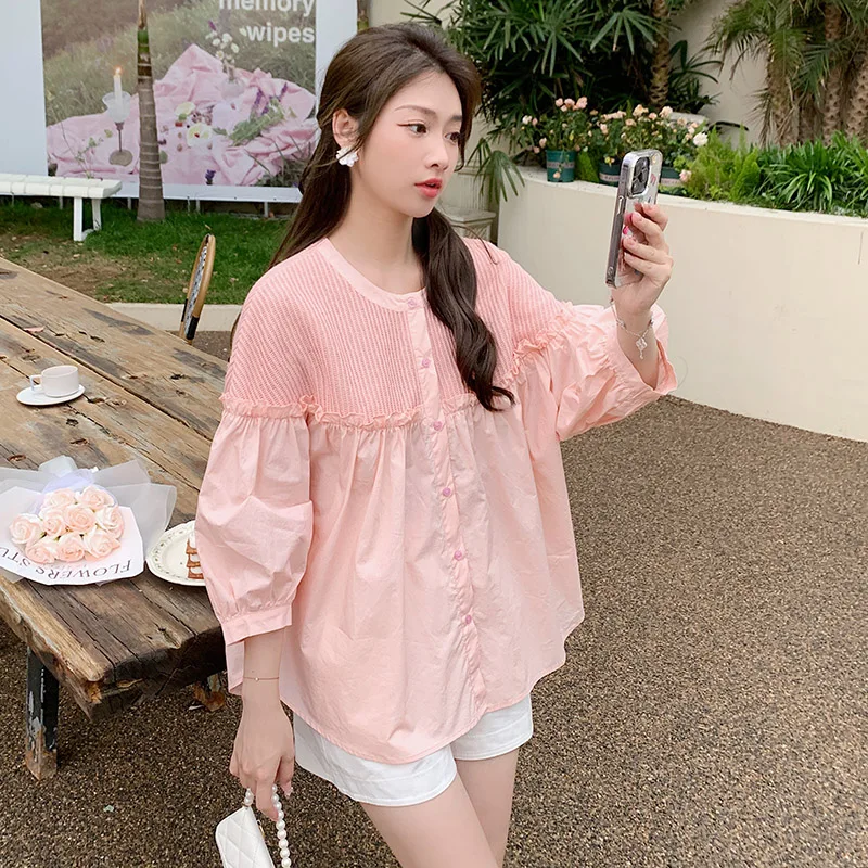 V73668# Pregnancy Pants Korean Clothes Tops Women Belly Support Pants Suits Summer Maternity Set