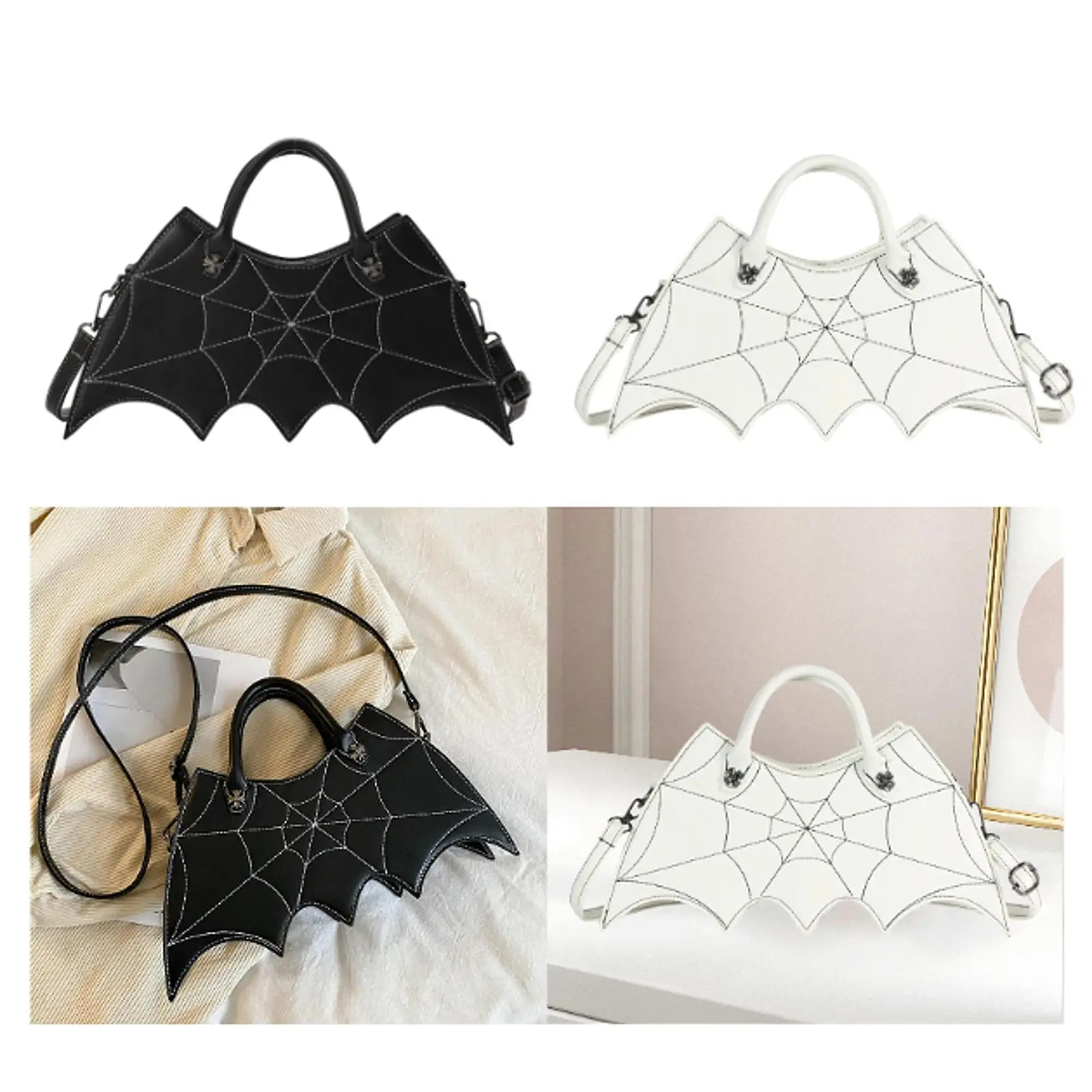 Bat Shaped Crossbody Causal Y2K Handle Bag for Shopping Festival Travel Vacation
