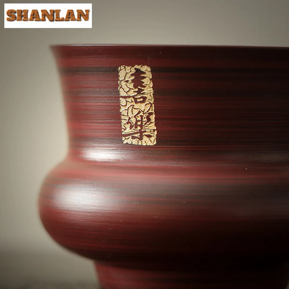 Powder Yin Hawthorn Red Ceramic Jianshui Zen Tea Washing Basin Writing-brush Washer Chaxi Tea Items Accessories 400ml Collection