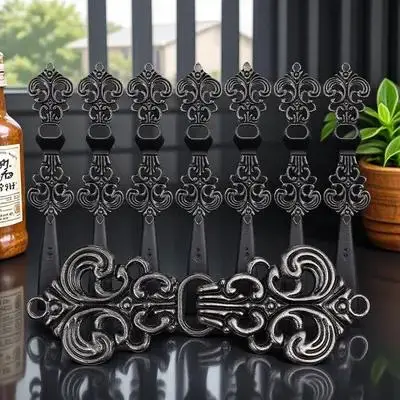 10쌍의 길상한 무늬 버클 레트로 빈티지 치파오 가디건 의류 장식 숄 칼라 패스너