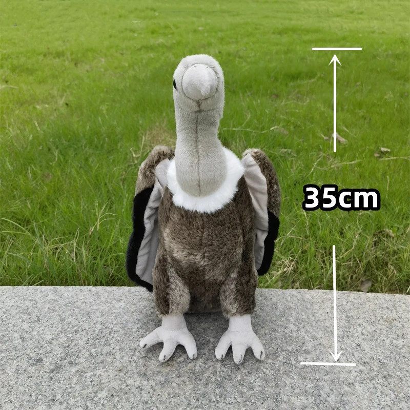 Vulture High Fidelity Anime Condor Bald Eagle Plushie Buzzard Plush Toys Lifelike Animals Simulation Stuffed Doll Kawai Toy Gift 2