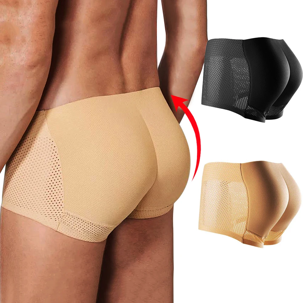 Men Shapewear Hip Shaper Butt Lifter Builder Padded Panties Underwear Tummy Control Shorts Butt Enhancer body shaper men butt pads