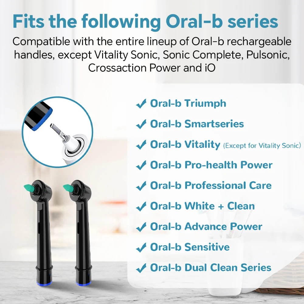 2 or 4 Pcs Interdental Brush Heads Compatible with Oral B Electric Toothbrush, Replacement Toothbrushes Head for 1000 600 650