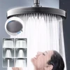 6 Modes Big Panel Large Flow High Pressure Ceiling Mounted Shower Head Rainfall Water Saving Faucet Supercharge Top Showerhead 1