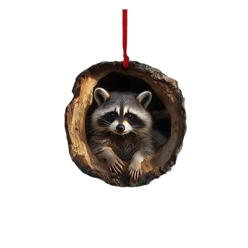 Christmas Acrylic Animal Ornaments Christmas Tree Pendant Seasonal Decor Hanging Xmas Navidad Party Supplies