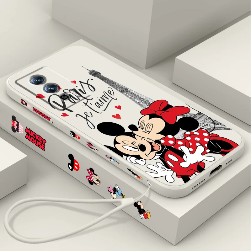 Disney London Minnie Mickey Liquid Corda Sinistra Per Xiaomi Redmi 13C 12 12C K60 A1 K50 11 K40 10C 10 9A 9At 9T 9C 5G Soft