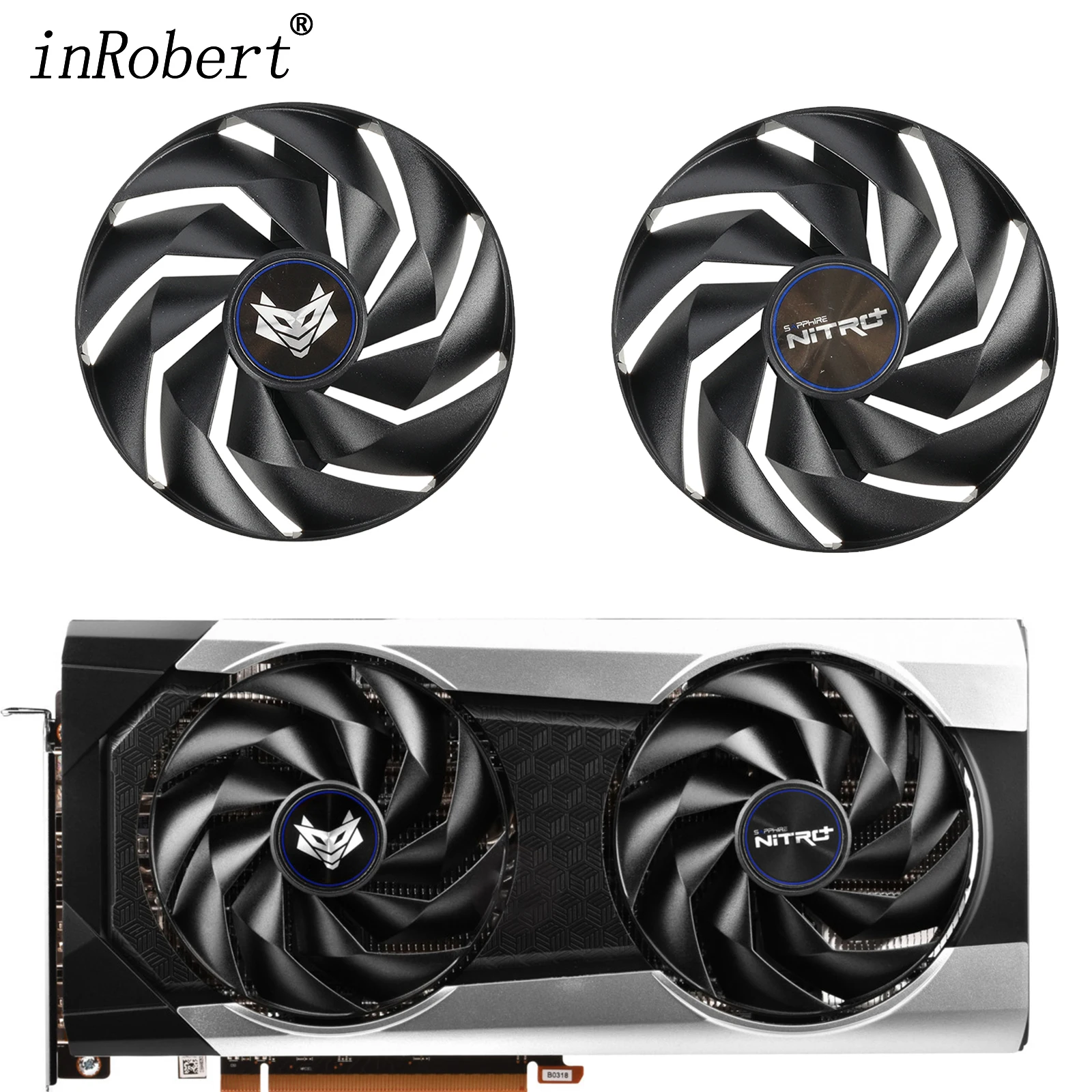 Ventola Di Raffreddamento Della Scheda Video Muslimex Da 95Mm Per Ventola Di Raffreddamento Della Scheda Grafica Sapphire Pulse Amd Radeon Rx 6650 Xt 