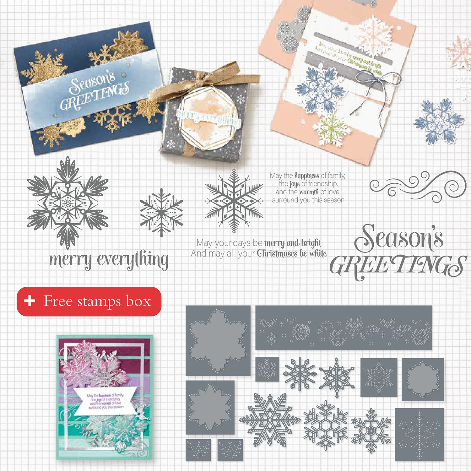 MP360 Snowball Clear Stamps Metal And Cutting Dies Decorative DIY