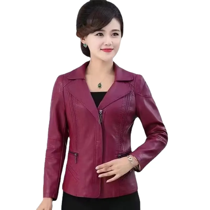 

ZXRYXGS Popular Superior Pu Women's Leather Clothing 2023 Spring and Autumn Short Slim Fit Fashion Jacket Women Coat
