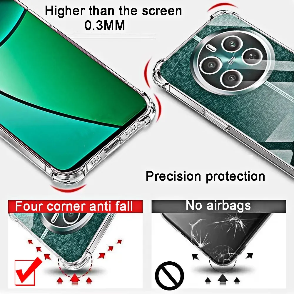 Shockproof Clear Silicone Protective Phone Case - Durable Transparent Back Cover