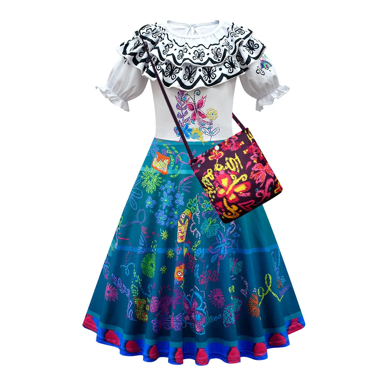 2021 New Charm Mirabell Madrid Animation Costume Girls Princess Dress Halloween Carnival Cosplay Costume long skirt top design for baby girl