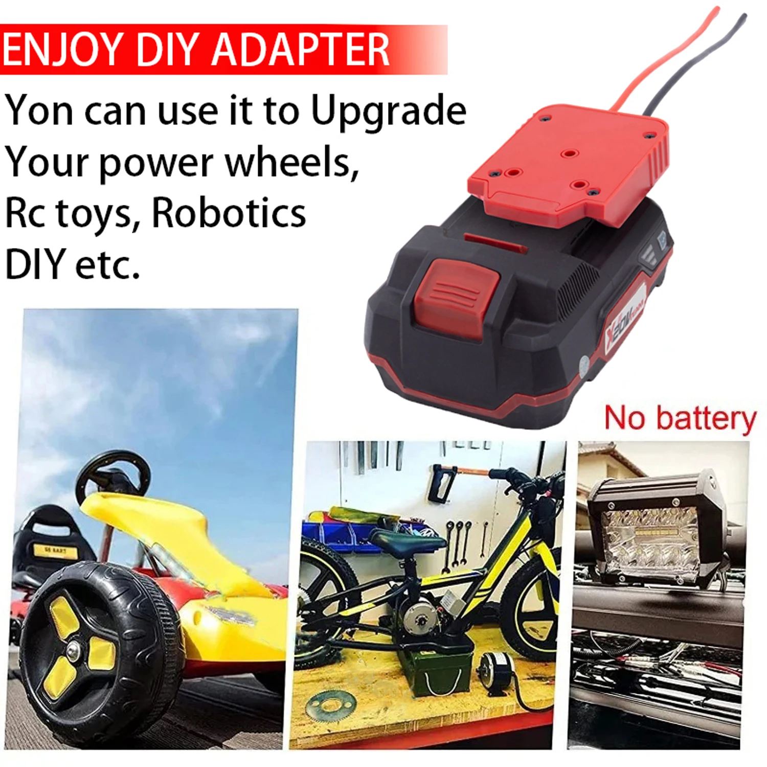 Adattatore Per Batteria Parkside X 20 V Con Fusibile, Cavo 14 Gauge 31,8 Cm, Facile Da Installare