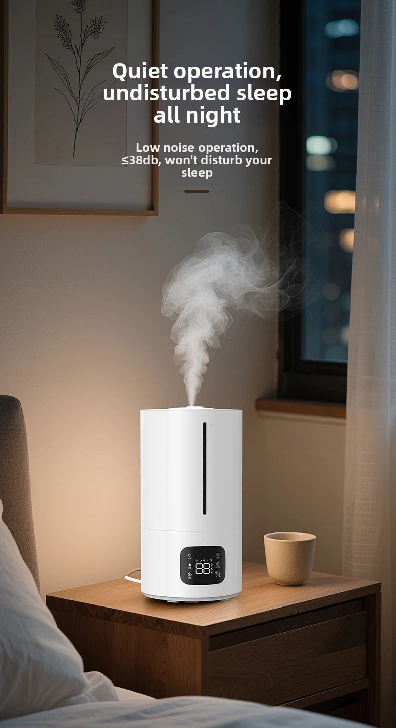 9 l Luftbefeuchter mit warmem Nebel für große Räume, leise Ultraschall-Luftbefeuchter mit Fernbedienung, 360° ° Düse, ideal für das Schlafzimmer zu Hause – Detail 8