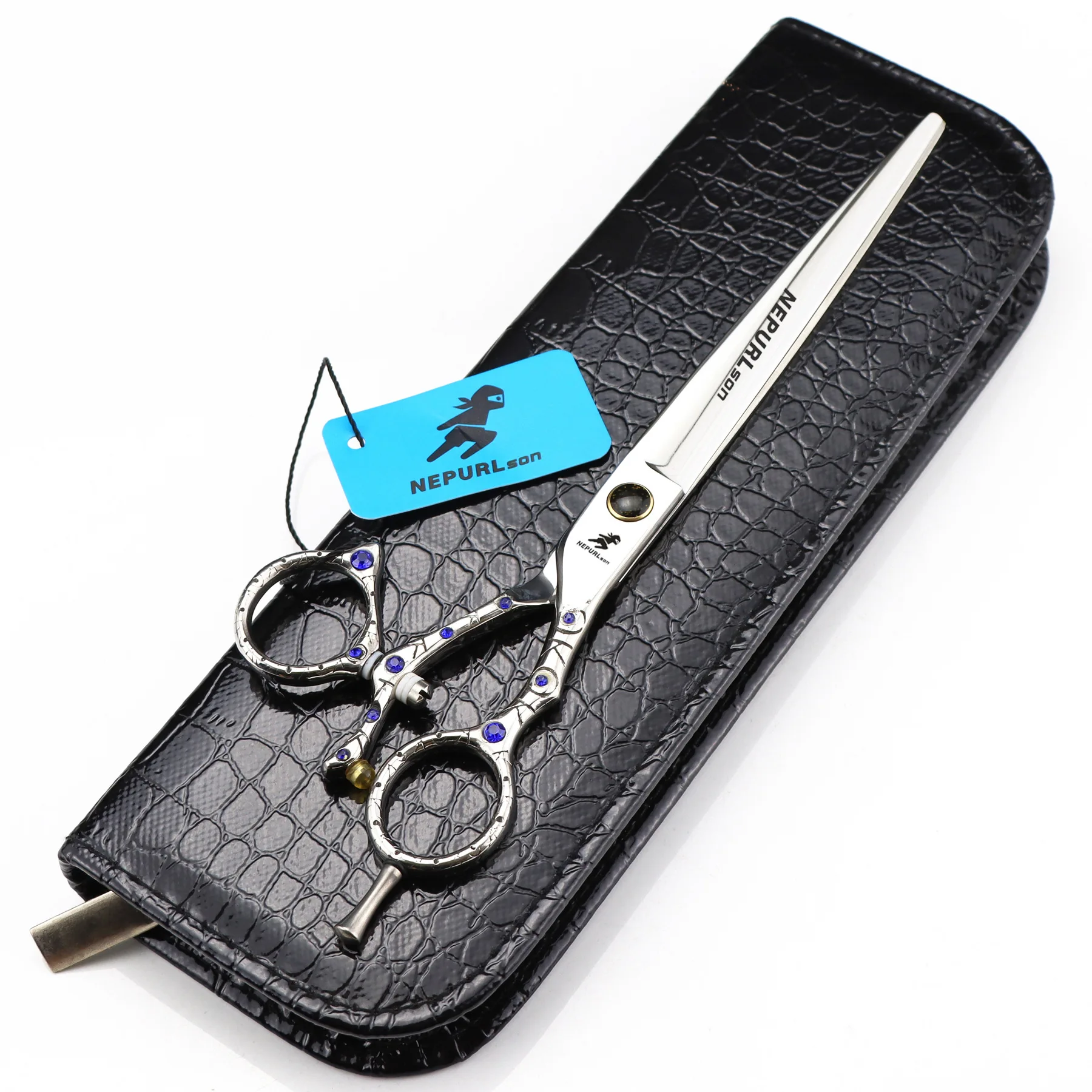 

8 inch Japan 440C pet Grooming Dog cutting Shears Straight Rotary Scissors Dog flying Scissors Professional Pet Scissors