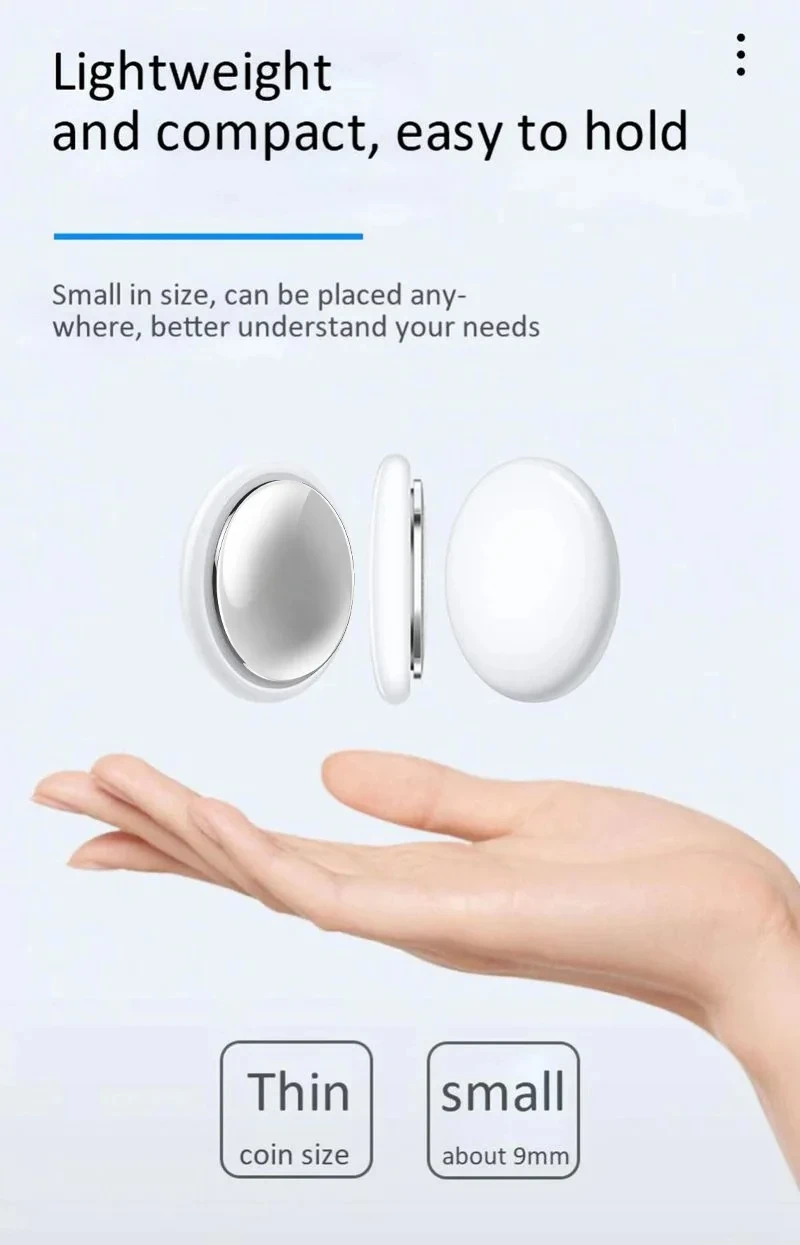 Mini GPS Tracker System For FindMy App Airtag Smart Bluetooth Locator Child Finder Bag Anti-Loss Pet Collar with Tracker gps locator,anti lost tracker,anti lose tracker,item locator,anti lost locator