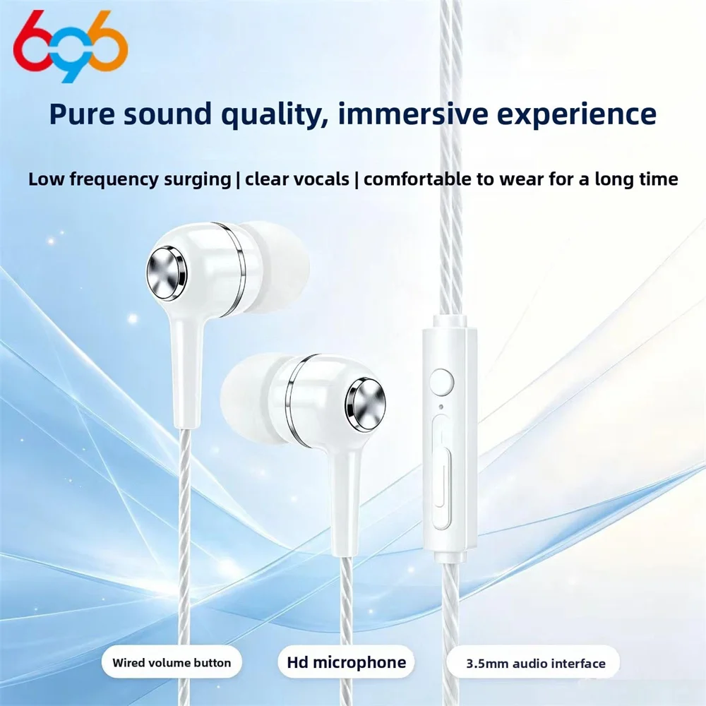Versatile Wired In-Ear Earphones with Microphone & Enhanced Bass