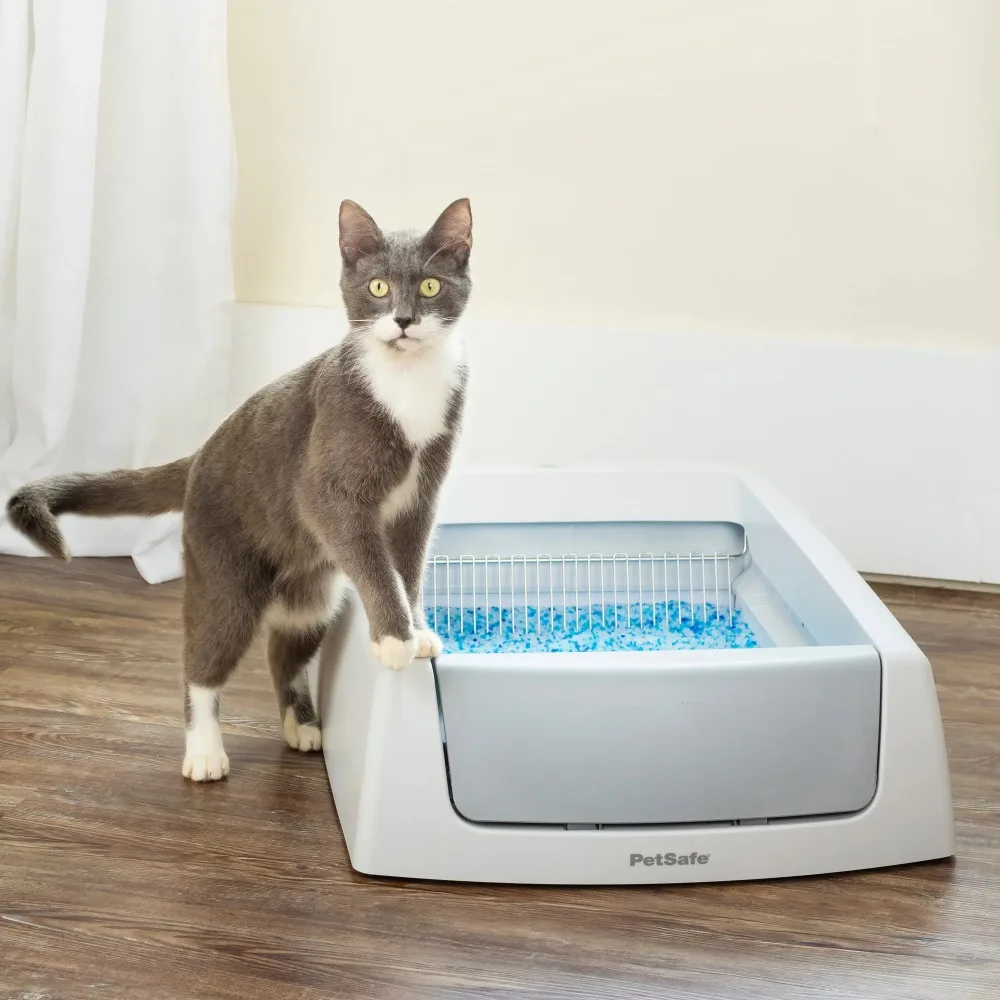 

ScoopFree Crystal Classic Self-Cleaning Cat Litter Box Unbeatable Odor Control Unbeatable Odor Control Easy Cleanup