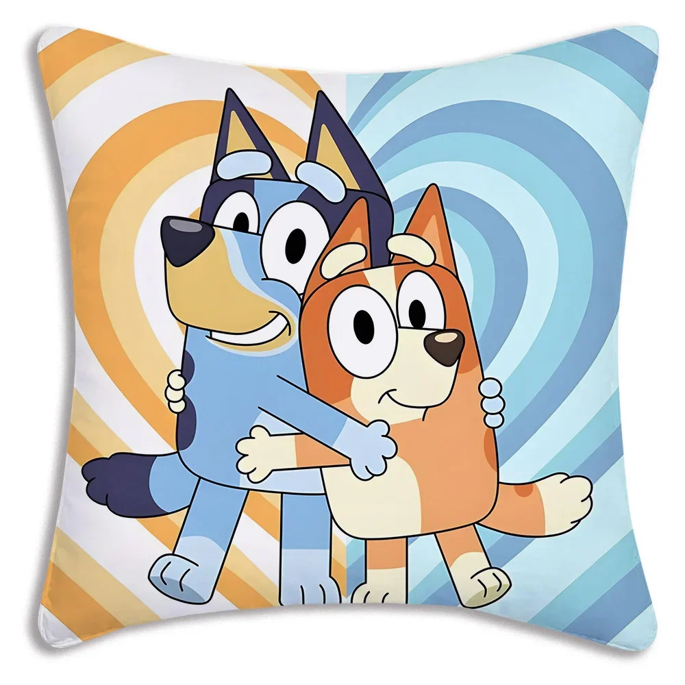 Anime For B-Blueys Pillow Covers Cartoon Sofa Decorative Double-sided Printing Short Plush Cushion Cover