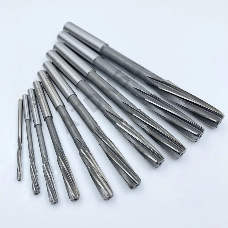 HSS Spiral Flute Machine Reamer H7 D3mm-D20mm CNC Tool Precise Cutting for Metal Steel Aluminum Hole Expansion Drill 5