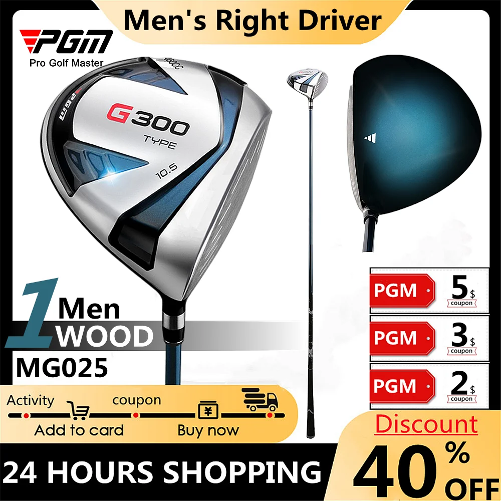 

PGM Golf Driver MenLeft Right Driver G300 TYPE 460CC Large Volume Titanium Alloy High Rebound Head Ultra Light Carbon Shaft
