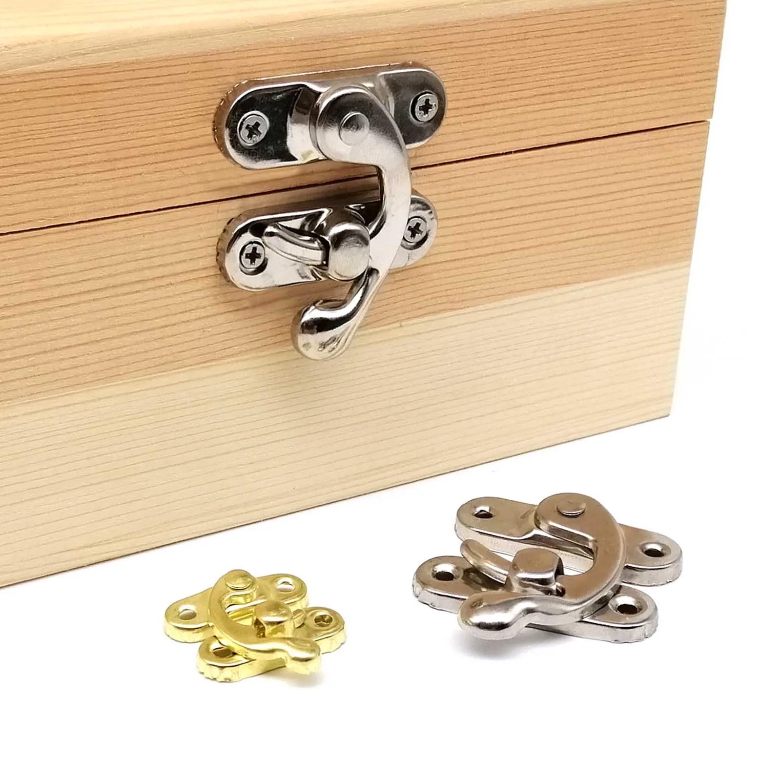 Box Toggle Latch Hasp Hook Lock Closure 12pcs for Wooden Jewelry Chest Gift Wine Case Leather Bag Handbag Suitcase with Screw for toggle latches