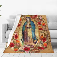 Our Lady Of Guadalupe Virgin Mary Catholic Mexic Blankets Fleece Warm Sofa Throw Blankets For Home Office Throws Bedspread Quilt 1