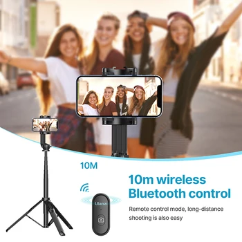 Ulanzi SK-03 Wireless Bluetooth SelfieStick Tripod Extend for Smartphone Monopod for GoPro Hero 12 11 for insta360 DSLR Camera