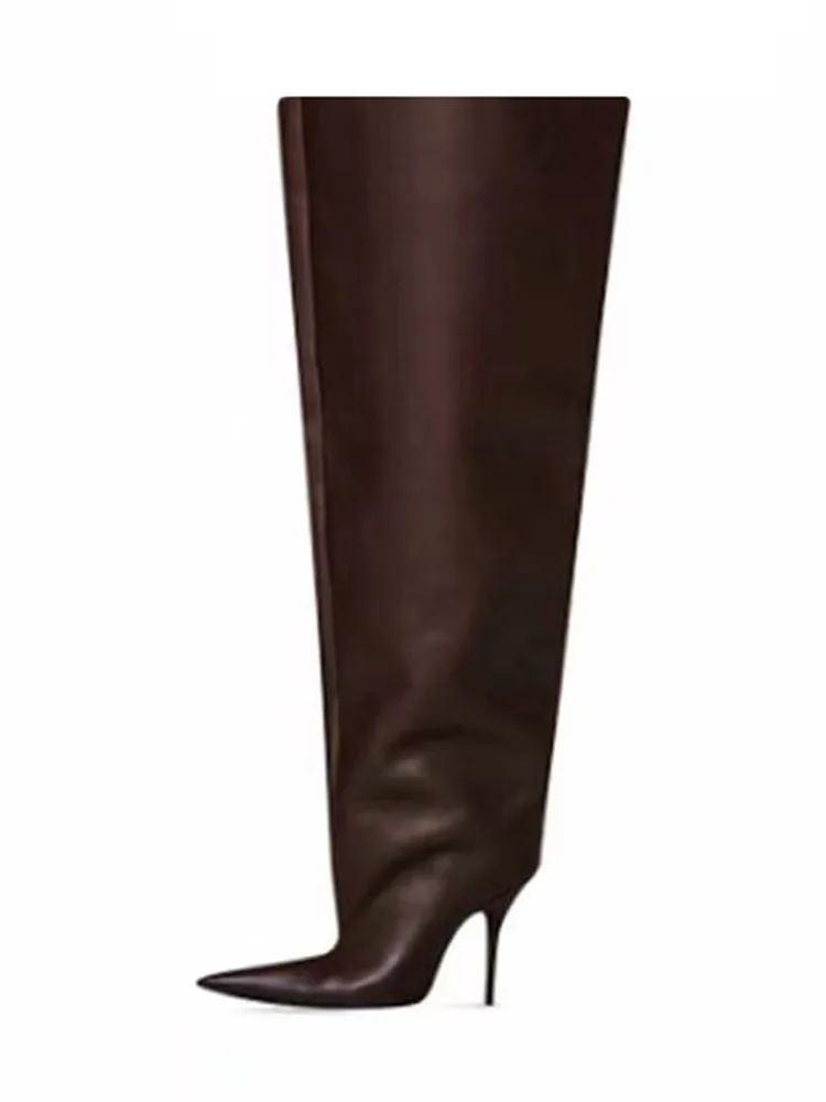 511brown knee boots