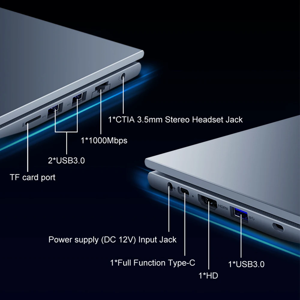 JINGSHA TU15 Type-C laptop 15.6 in intel N95 N100 notebook Windows 11 10 1920*1080 16GB RAM laptops are inexpensive for work 3