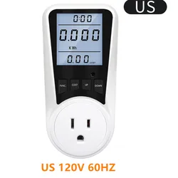 Enhanced Digital Wattmeter for Accurate Energy Consumption Measurement - Universal Plug Adapter (US Plug)