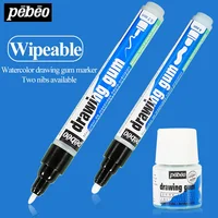 Pebeo Watercolor Marker Pen Blank Drawing Gum 0.7mm 4mm Watercolor Liquid Art Masking Pen France 2