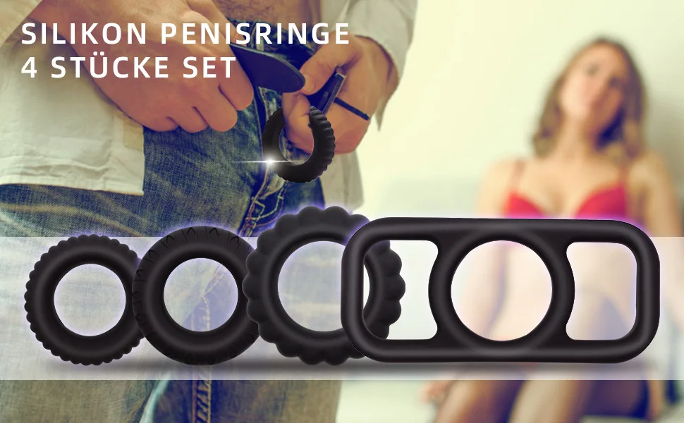 3 pièces/ensemble mâle serrure anneau fin pénis plus dur plus fort accessoires d'entraînement homme anneaux péniens jeu adulte jouet sexuel_voghion.com