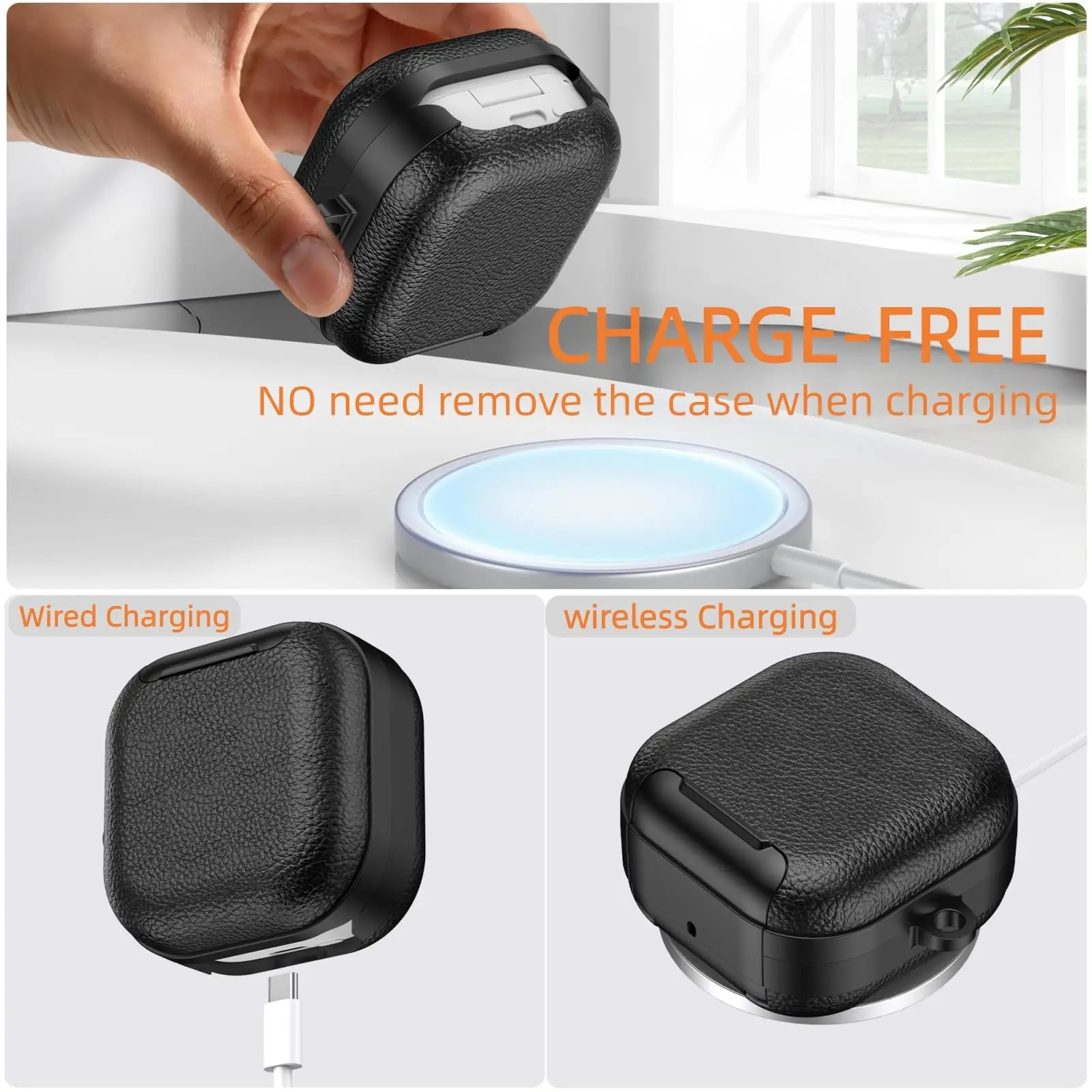 Enhanced Wireless Earbuds Protective Case with Keychain & Lanyard