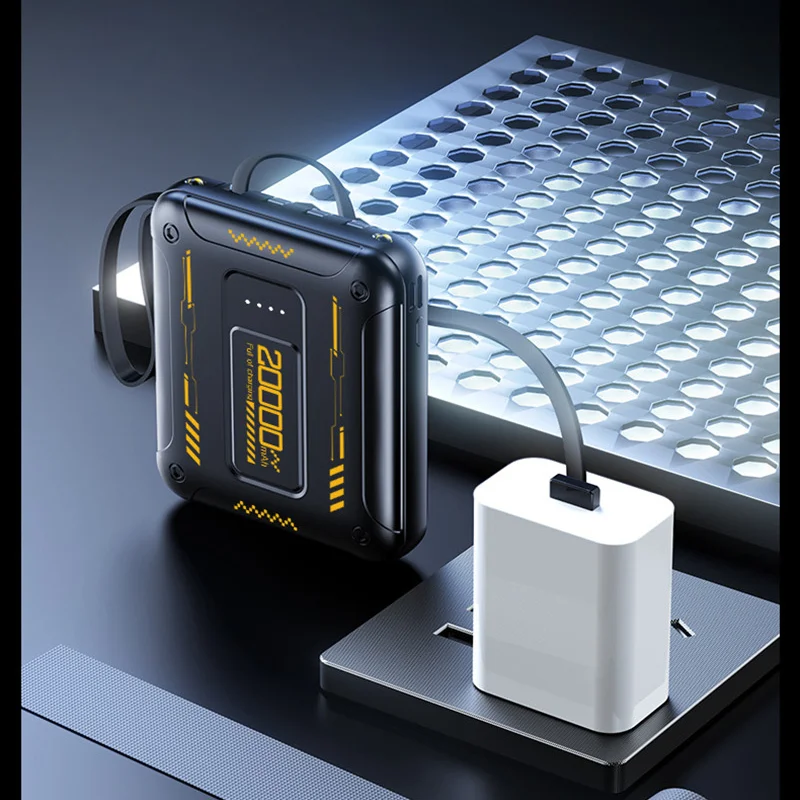 Portable battery charger Xiaomi 50000mAh mini compact powerBank QC3.0 PD20W super fast charging 4in1 built-in cable high capacity IPhone