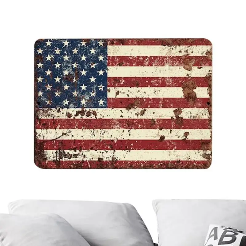 

30x22 CM Vintage Tin Metal Signs Decorative Novelty American Flag Tin Sign Home Pub Bar Wall Poster American Flag Metal Art