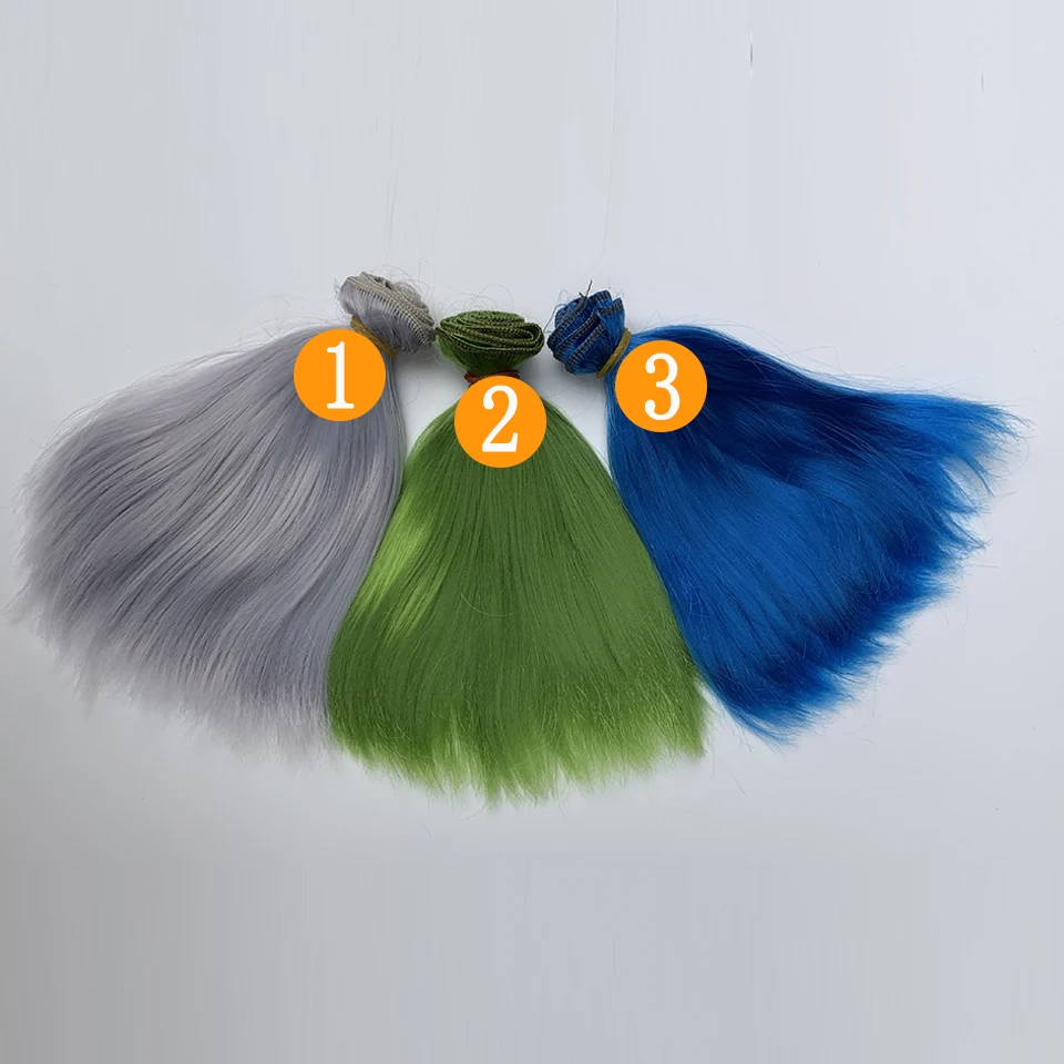 25CM High Quality Milk Silk Doll Hair Long Straight Synthetic Hair for 1/3 1/4 1/6 BJD Wig DIY Soft Doll Wig Accessories