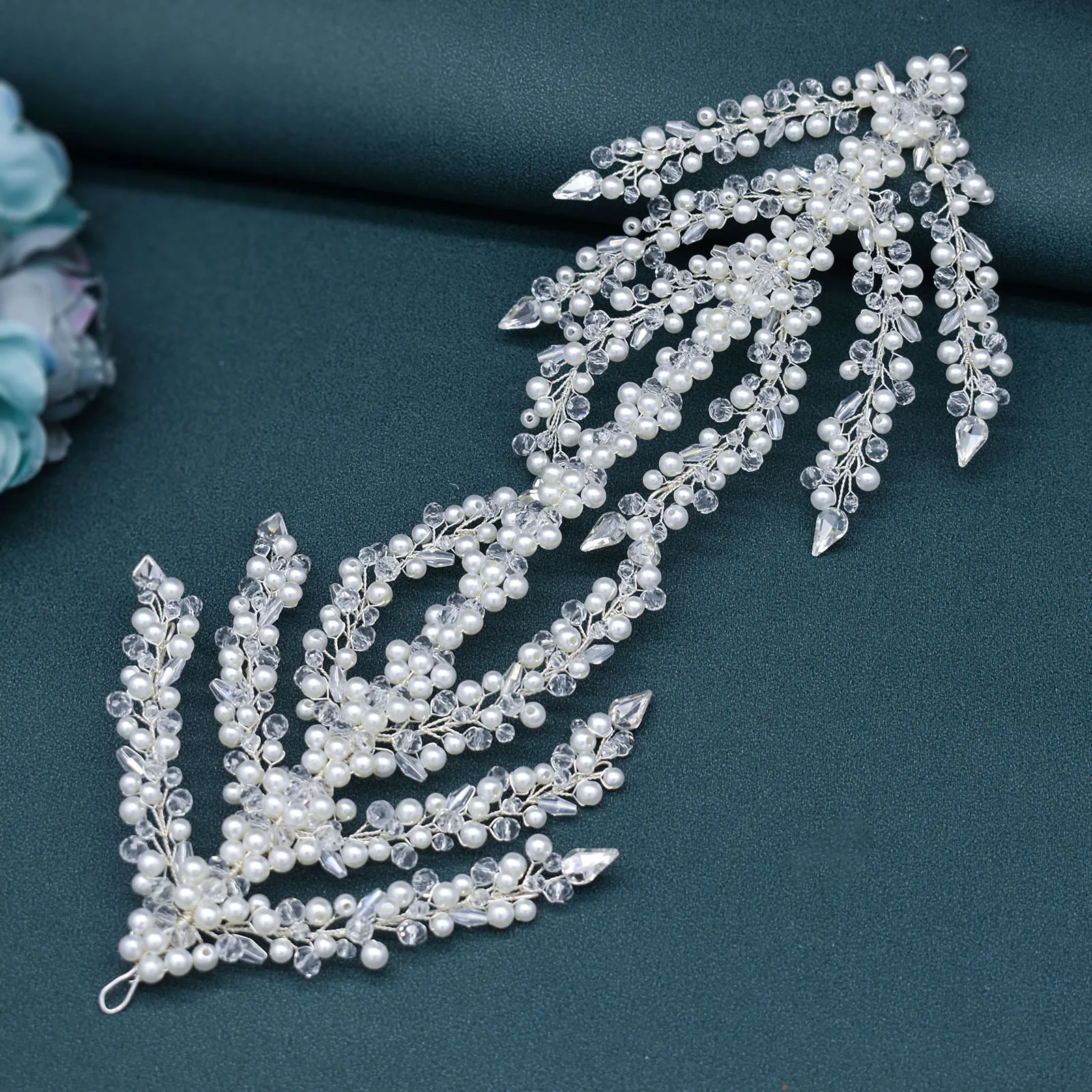 A315 Silver Wedding Hair Accessories Full Crystal Hair Jewelry Headpiece Handmade Bridal Tiara Vintage Bride Headband Headwear