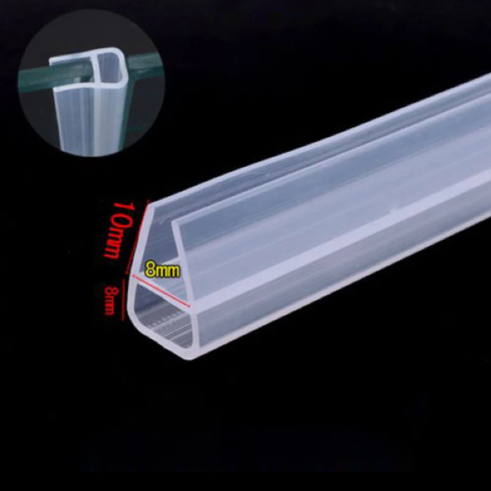 2M 12/10/8/6mm Seal Strip Screen Door Bathroom Shower Water Silicone F/U Shape Door Draft Blocker Acoustic Insulation