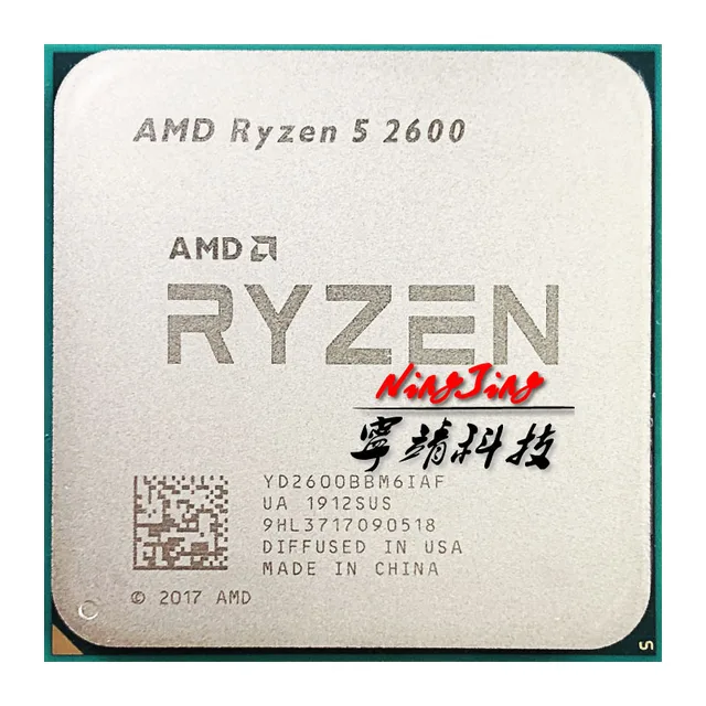 AMD Ryzen 5 2600 R5 2600 3.4 GHz שש ליבות עשר חוט 65W מעבד מעבד YD2600BBM6IAF שקע AM4|CPUs|  -2