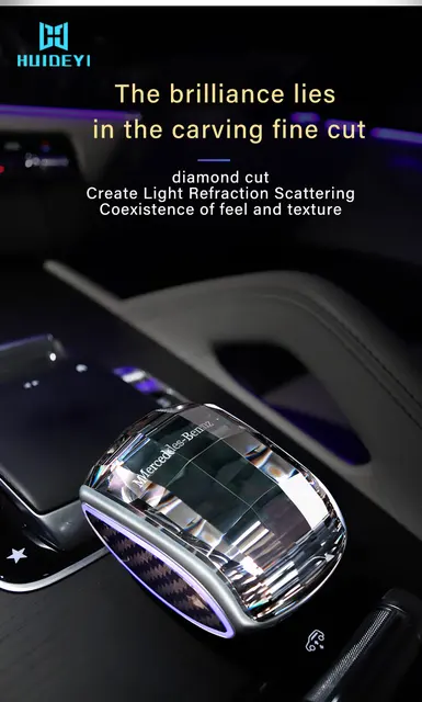 Crystal Gear Shift Knob For Mercedes Benz19-21 C/e-class Gle Gls Glc Gla Glb  Eqa Eqb Interior Parts Colorful Crystal Handle - Gear Shift Knob -  AliExpress
